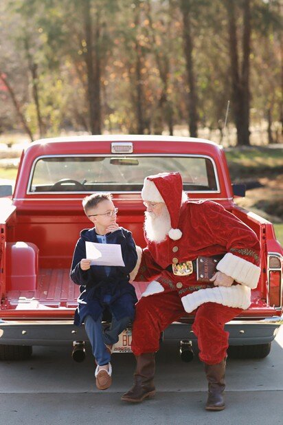 Noah: “A gold chain please, but a real gold chain!” Santa: “How does 14k sound?” Noah: “Hmmm, yes, I think that would be good.”